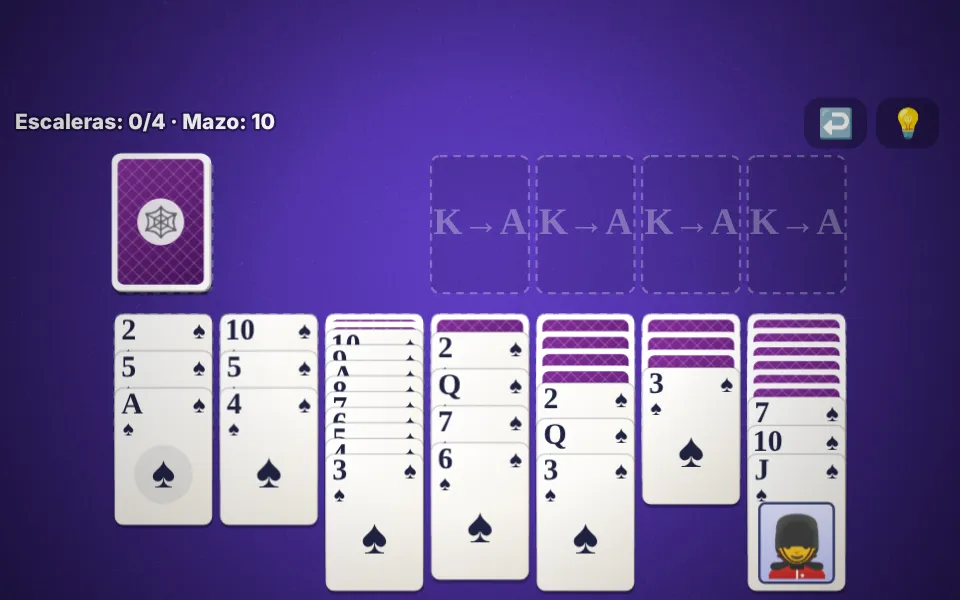 Screenshot of Spiderette